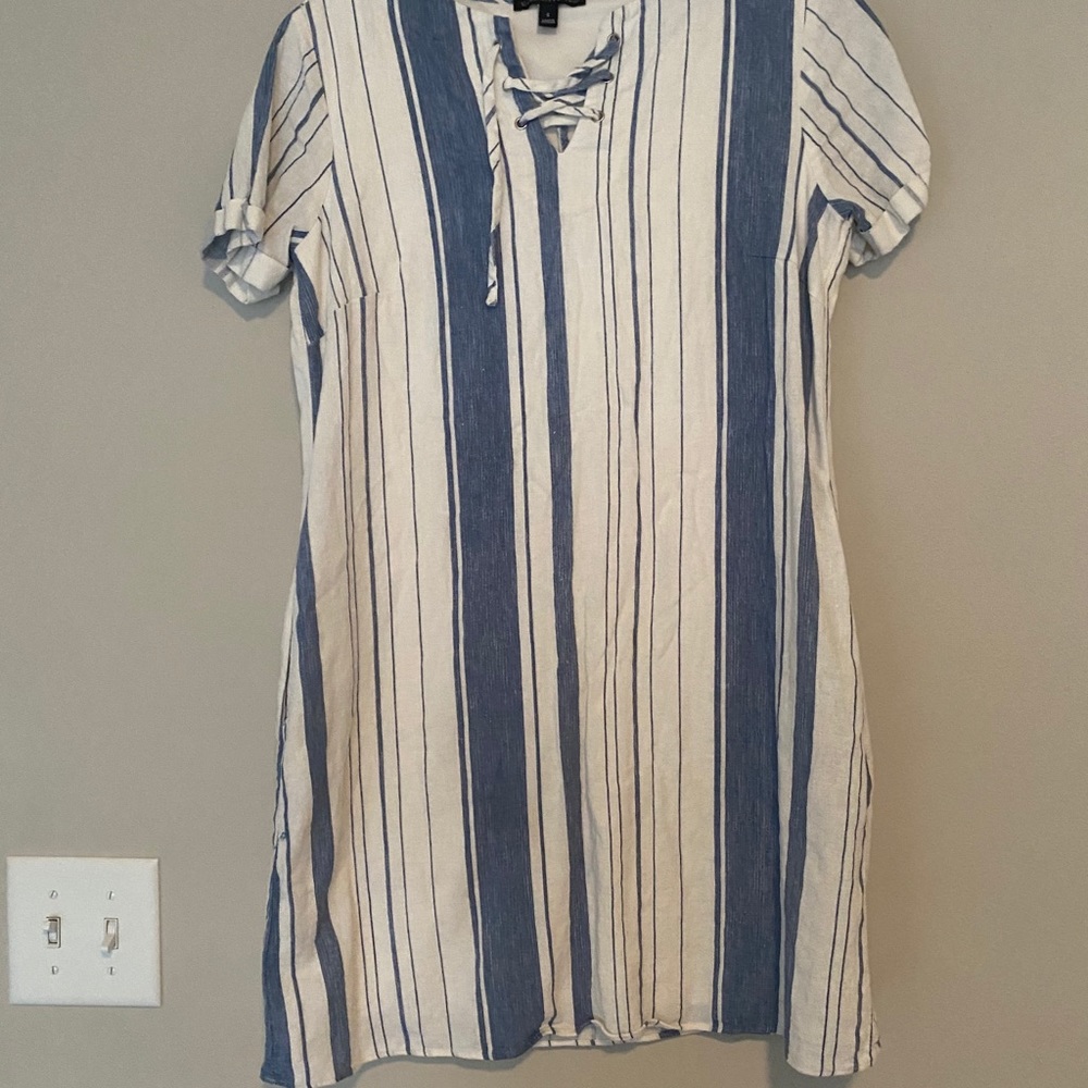 Stripped tee shirt dress